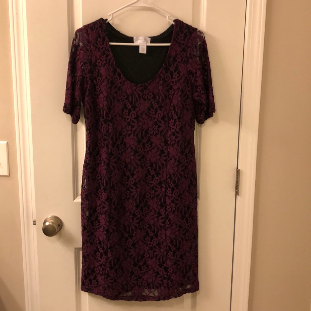 Jessica Simpson Maternity Dress Purple Lace